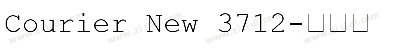 Courier New 3712字体转换